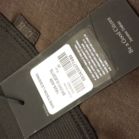 NWT, Citizens of Humanity Greyson Coated Leggings in Brown Suedette - Picture 10 of 15